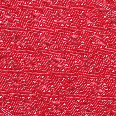Alternate image for Handwoven Cotton Table Runner in Chili from Mexico Chili Geometry