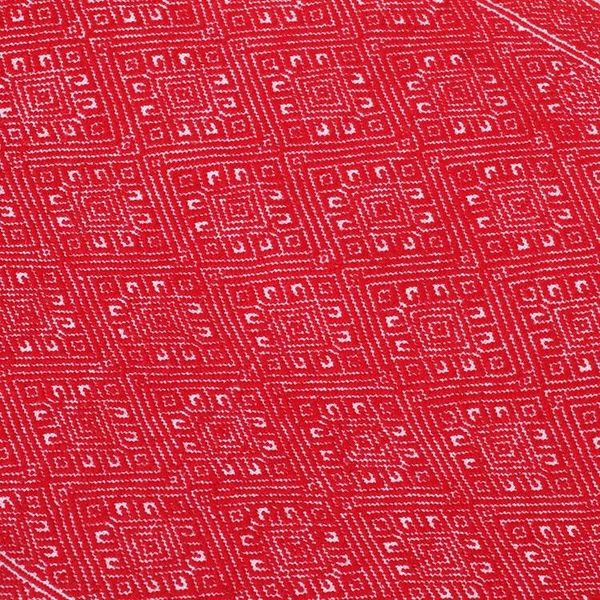 Alternate image for Handwoven Cotton Table Runner in Chili from Mexico Chili Geometry