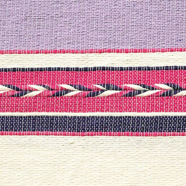 Alternate image for 100 Cotton Artisan Crafted Table Runner in Purple and Pink Blushing Purple