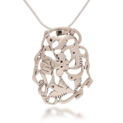 Alternate image for Unique Sterling Silver Bird Necklace Hummingbirds Nectar