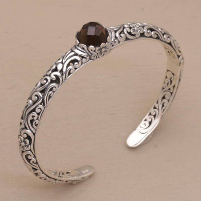 Primary image for Artisan Crafted Fair Trade Silver Bracelet with Smoky Quartz Forest Nymph