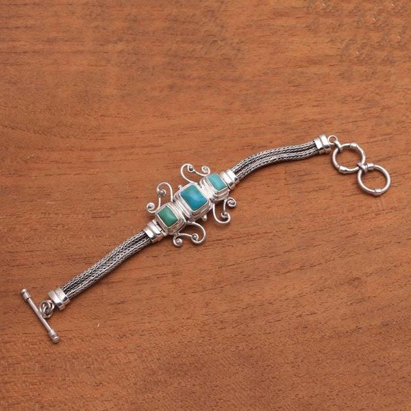 Alternate image for Womens Sterling Silver Chain Bracelet Elegant Energy