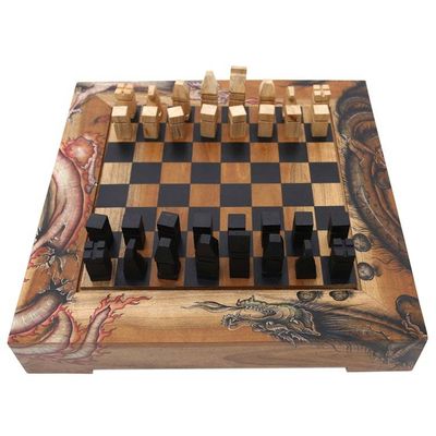Alternate image for Handcrafted Wood Chess Set from Bali Basuki