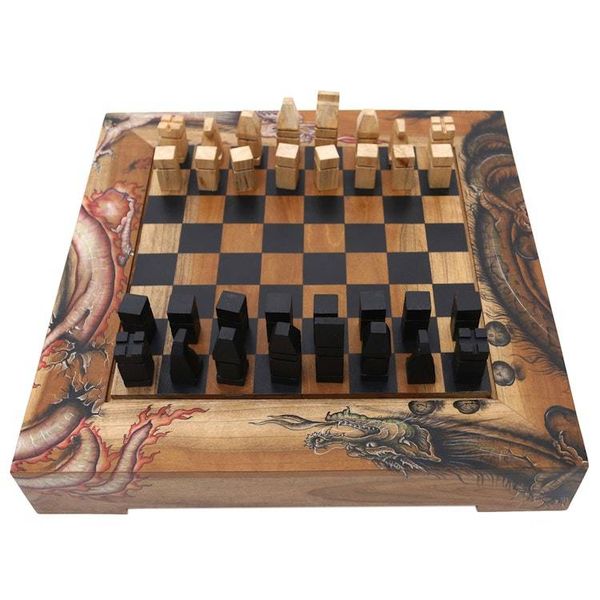 Alternate image for Handcrafted Wood Chess Set from Bali Basuki