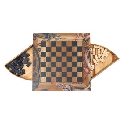 Alternate image for Handcrafted Wood Chess Set from Bali Basuki