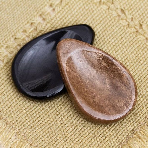 Alternate image for Drop-Shaped Stone Amulets Pair Black and White Drop