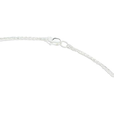 Alternate image for Modern Sterling Silver and Natural Turquoise Necklace Pyramid of Friendship
