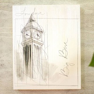 Alternate image for Londons Big Ben Original Artwork Monuments of the World Big...