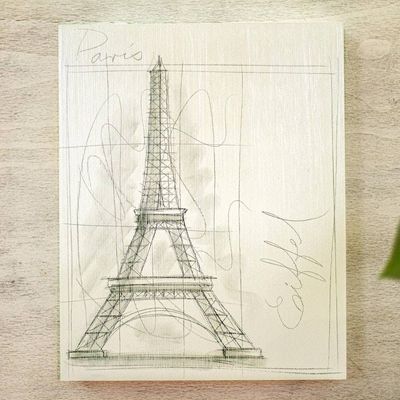 Alternate image for Original Eiffel Tower Art from Mexico Monuments of the World Paris