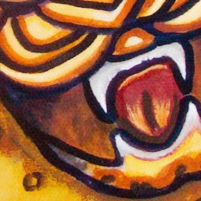 Alternate image for Signed Gicle Print on Canvas of Surreal Painting Night of the Tecuan