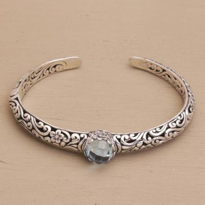 Alternate image for Blue Topaz and Silver Fair Trade Artisan Crafted Bracelet Forest Nymph