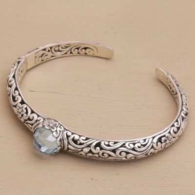 Alternate image for Blue Topaz and Silver Fair Trade Artisan Crafted Bracelet Forest Nymph