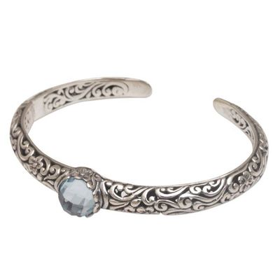 Alternate image for Blue Topaz and Silver Fair Trade Artisan Crafted Bracelet Forest Nymph