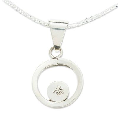 Alternate image for Womens Modern Fine Silver Natural Turquoise Necklace Eye of the Sea