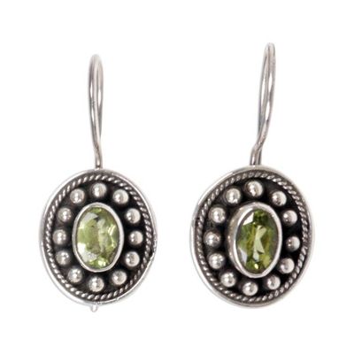 Alternate image for Peridot Sterling Silver Drop Earrings Exquisite Harmony