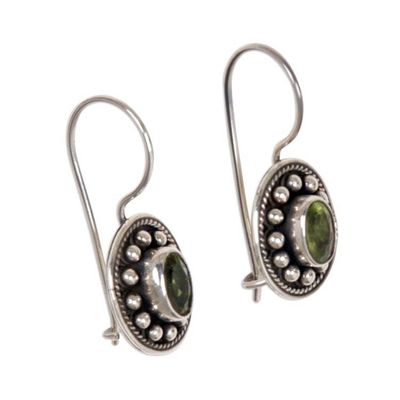 Alternate image for Peridot Sterling Silver Drop Earrings Exquisite Harmony
