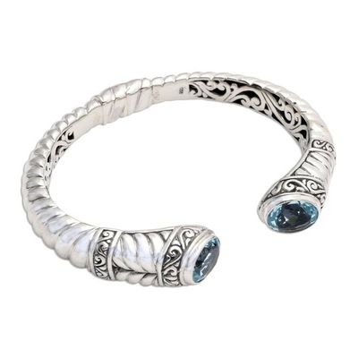 Alternate image for Hinged Blue Topaz Cuff Bracelet Wish