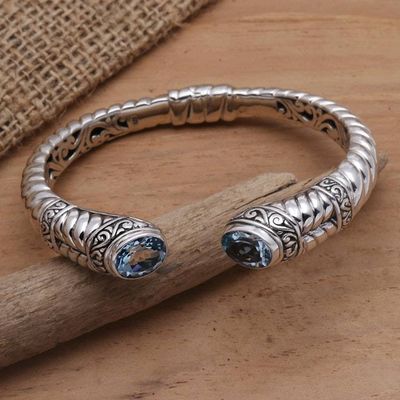 Alternate image for Hinged Blue Topaz Cuff Bracelet Wish