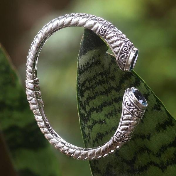 Alternate image for Hinged Blue Topaz Cuff Bracelet Wish