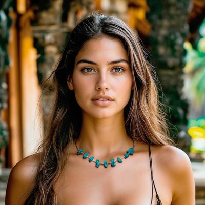 Alternate image for Reconstituted Turquoise Taxco Silver Earrings Necklace Set Bold Elegance