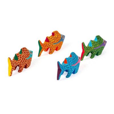Alternate image for Hand Painted Fish Alebrije Ornaments Set of 4 Walking Fish