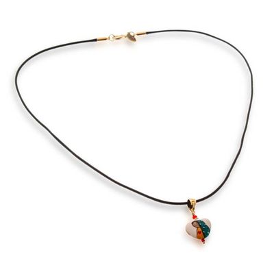 Alternate image for Hand-Painted Howlite Lady of Guadalupe Pendant Necklace Our Mother of Guadalupe