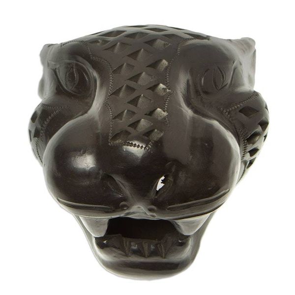 Alternate image for Small Barro Negro Mask Black Jaguar