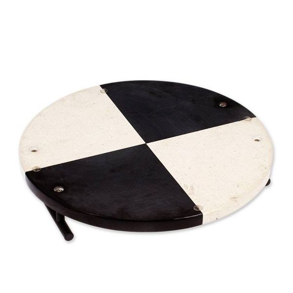 Alternate image for Checkerboard Black and White Marble Tray with Black Handles Magnificent Treats