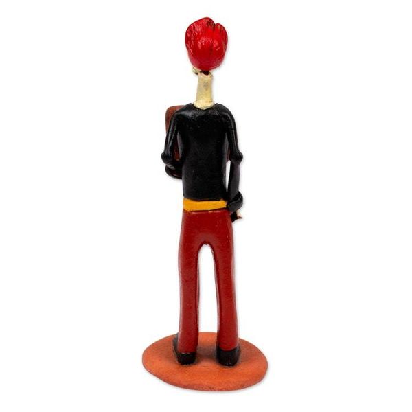 Alternate image for Skeletal Ceramic Professor Statuette from Mexico Professor Catrin