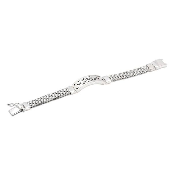 Alternate image for Handmade Mens Sterling Silver Link Bracelet Balinese Hero