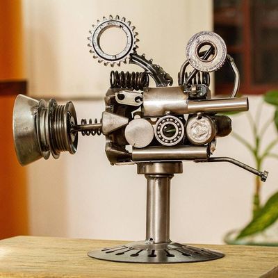 Alternate image for Handmade Rustic Movie Projector Sculpture Rustic Movie Projector