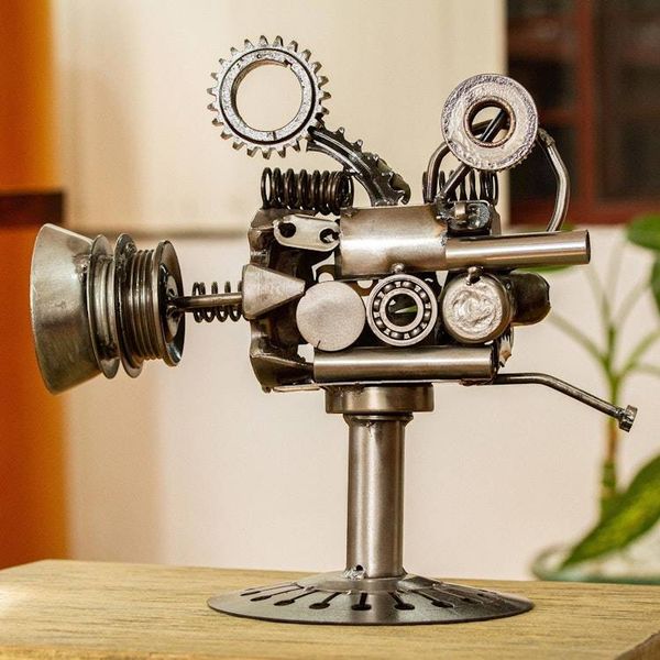 Alternate image for Handmade Rustic Movie Projector Sculpture Rustic Movie Projector