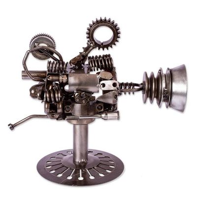 Alternate image for Handmade Rustic Movie Projector Sculpture Rustic Movie Projector