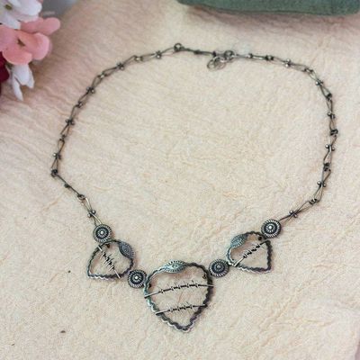 Primary image for Mexican Hearts Artisan Crafted Sterling Silver Necklace Freedom Hearts