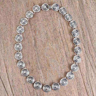 Alternate image for Handcrafted Sterling Silver Sombrero Motif Link Necklace Ol