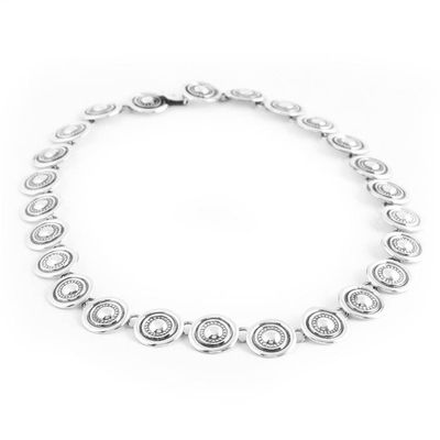 Alternate image for Handcrafted Sterling Silver Sombrero Motif Link Necklace Ol