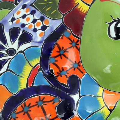 Alternate image for Hand-Painted Ceramic Fish Wall Sculpture from Mexico Green Angelfish