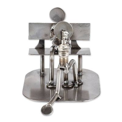 Alternate image for Recycled Metal Rustic Wedding Engagement Sculpture Will You Marry Me