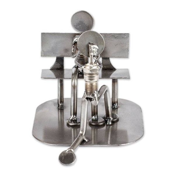 Alternate image for Recycled Metal Rustic Wedding Engagement Sculpture Will You Marry Me