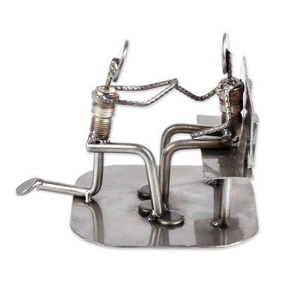 Alternate image for Recycled Metal Rustic Wedding Engagement Sculpture Will You Marry Me