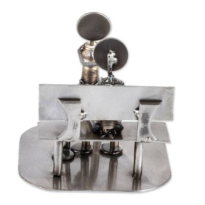 Alternate image for Recycled Metal Rustic Wedding Engagement Sculpture Will You Marry Me