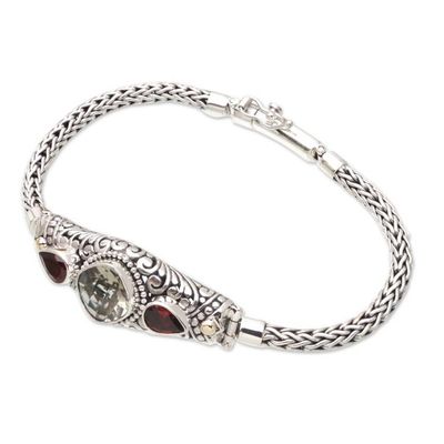 Alternate image for 18k Gold-Accented Pendant Bracelet with Traditional Motifs Prosperous Passion