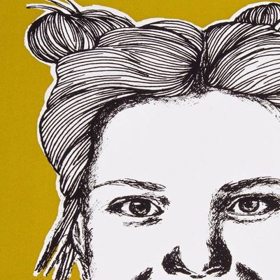 Alternate image for Signed Silk Screen Print with Female Portrait from Mexico Surprise Yourself