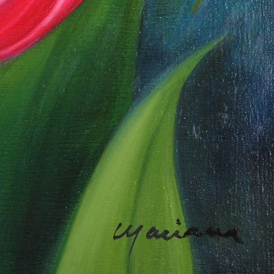 Alternate image for Signed Painting of Tulips from Mexico Tulips