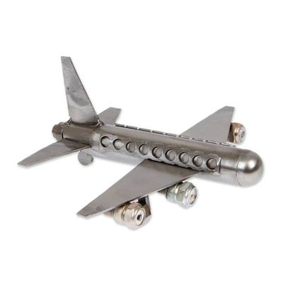 Alternate image for Airplane-Shaped Eco-Friendly Recycled Metal Figurine Amazing Flight