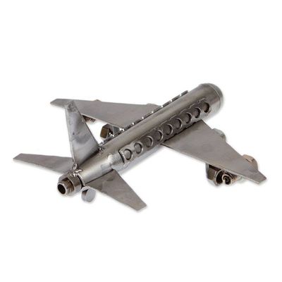 Alternate image for Airplane-Shaped Eco-Friendly Recycled Metal Figurine Amazing Flight