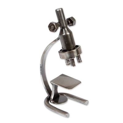 Alternate image for Eco-Friendly Recycled Metal Figurine with Microscope Theme Micro Marvel