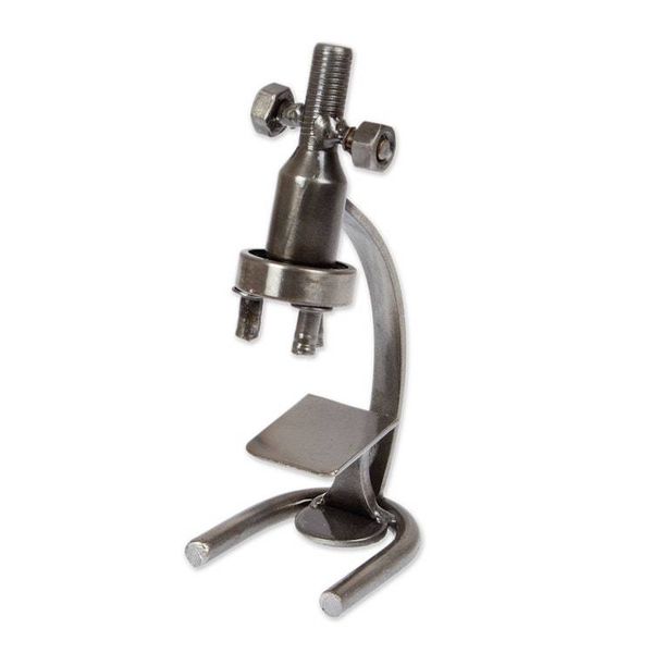 Alternate image for Eco-Friendly Recycled Metal Figurine with Microscope Theme Micro Marvel