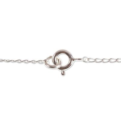 Alternate image for Hand Crafted Cultured Pearl Pendant Necklace Blooming Dogwood