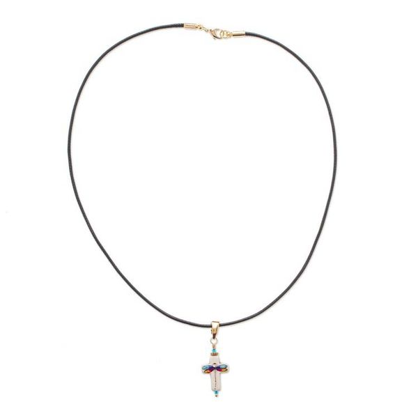 Alternate image for 14k Gold-Accented Dragonfly-Themed Howlite Pendant Necklace Faith in Change